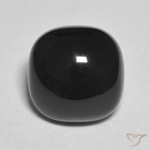 4.66ct 자연스러운 검은색 오닉스, 방석, 불투명체