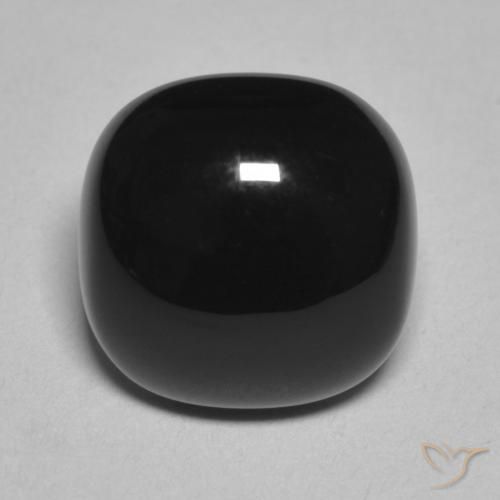 4.70ct 자연스러운 검은색 오닉스, 방석, 불투명체