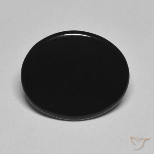 4.06ct 자연스러운 검은색 오닉스, 타원형, 불투명체
