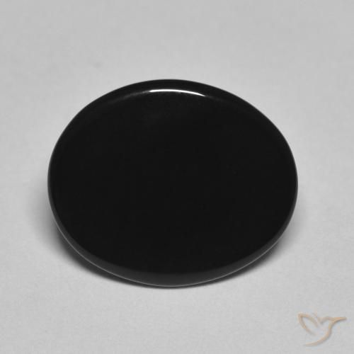 4.16ct 자연스러운 검은색 오닉스, 타원형, 불투명체