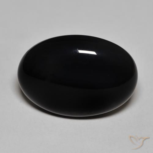 16.43ct 자연스러운 검은색 오닉스, 타원형, 불투명체