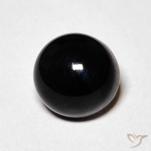 1.63ct 자연스러운 검은색 오닉스, 둥근, 불투명체