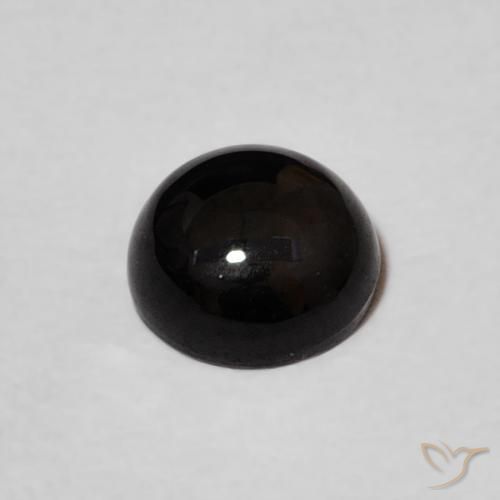 0.99캐럿 천연 검은색 오닉스, 둥근, 불투명체