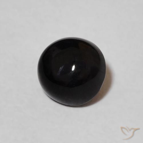 0.60캐럿 천연 검은색 오닉스, 둥근, 불투명체