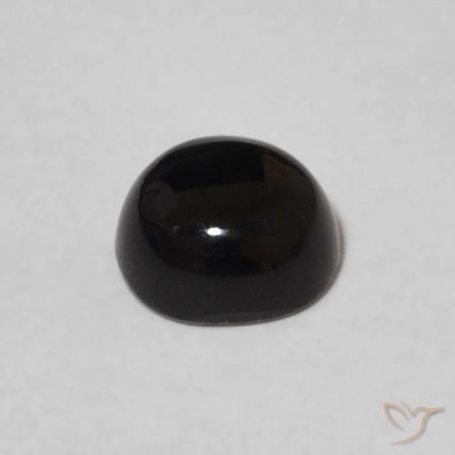 0.60캐럿 천연 검은색 오닉스, 둥근, 불투명체
