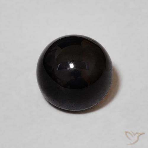 1.20ct 자연스러운 검은색 오닉스, 둥근, 불투명체