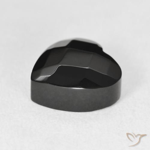 4.36캐럿 천연 검은색 오닉스, 마음, 불투명체
