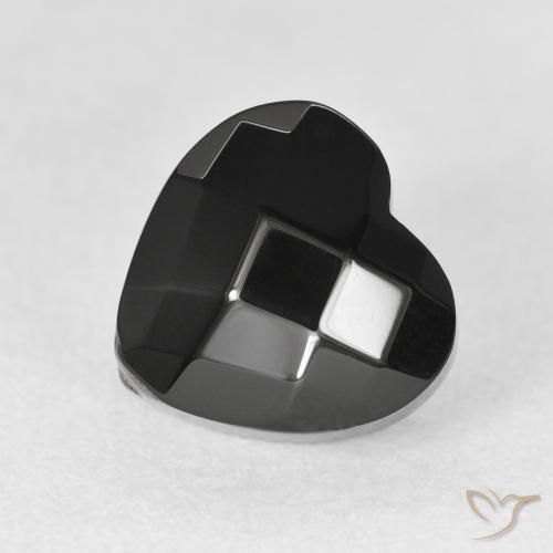 4.31ct 자연스러운 검은색 오닉스, 마음, 불투명체