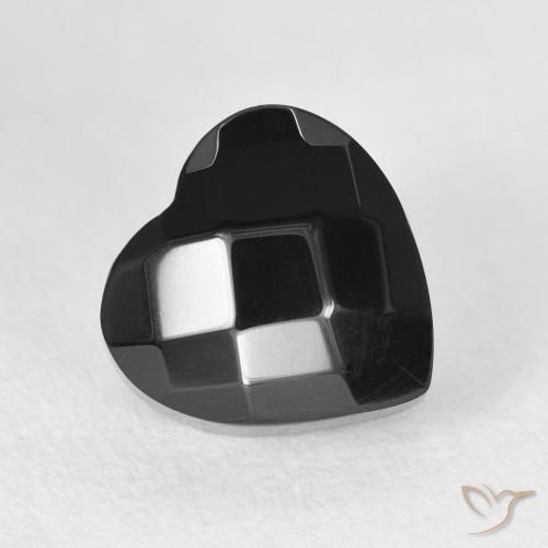 4.20ct 자연스러운 검은색 오닉스, 마음, 불투명체