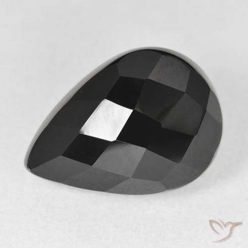 10.99ct 자연스러운 검은색 오닉스, 배 모양, 불투명체