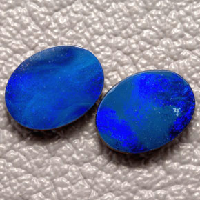 캐럿 천연 멀티컬러 오팔 더블릿 보석, 타원형 컷, 8×6 mm, 불투명체