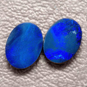 캐럿 천연 멀티컬러 오팔 더블릿 보석, 타원형 컷, 8×6 mm, 불투명체