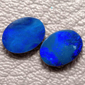 캐럿 천연 멀티컬러 오팔 더블릿 보석, 타원형 컷, 8×6 mm, 불투명체