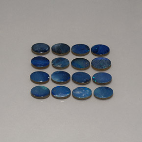 12.07캐럿 천연 멀티컬러 오팔 더블릿 보석, 타원형 컷, 8.1×6 mm, 불투명체