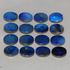 캐럿 천연 멀티컬러 오팔 더블릿 보석, 타원형 컷, 8×6 mm, 불투명체