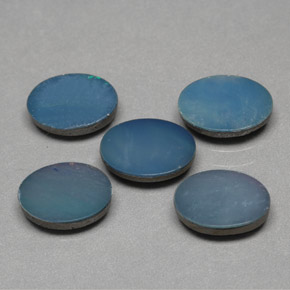 캐럿 천연 멀티컬러 오팔 더블릿 보석, 타원형 컷, 7.9×6.1 mm, 불투명체