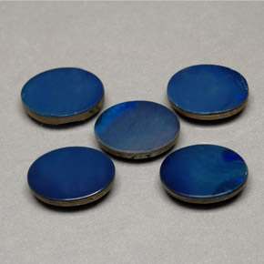 캐럿 천연 멀티컬러 오팔 더블릿 보석, 타원형 컷, 7.7×5.8 mm, 불투명체
