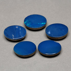 캐럿 천연 멀티컬러 오팔 더블릿 보석, 타원형 컷, 8×6 mm, 불투명체