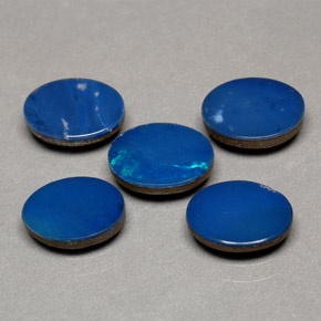 캐럿 천연 멀티컬러 오팔 더블릿 보석, 타원형 컷, 8×6 mm, 불투명체