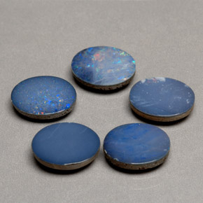 캐럿 천연 멀티컬러 오팔 더블릿 보석, 타원형 컷, 8×6 mm, 불투명체