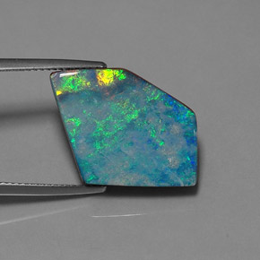 13.01캐럿 천연 멀티컬러 오팔 더블릿, 멋진 모양, 23.6×15.6 mm, 불투명체