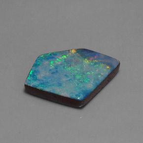 13.01캐럿 천연 멀티컬러 오팔 더블릿, 멋진 모양, 23.6×15.6 mm, 불투명체