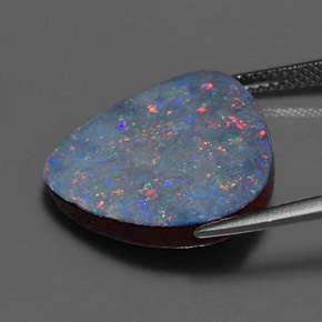 10.33캐럿 천연 멀티컬러 오팔 더블릿, 멋진 모양, 18.5×18.3 mm, 불투명체