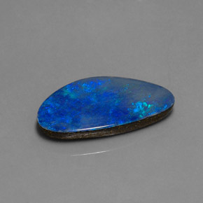8.35캐럿 천연 멀티컬러 오팔 더블릿, 멋진 모양, 22.7×10.7 mm, 불투명체