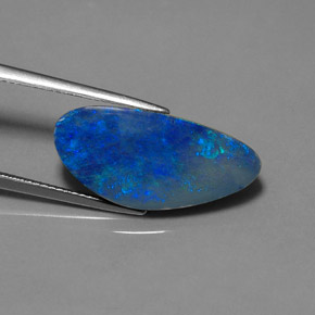 8.35캐럿 천연 멀티컬러 오팔 더블릿, 멋진 모양, 22.7×10.7 mm, 불투명체