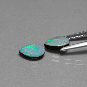 캐럿 천연 멀티컬러 오팔 더블릿 보석, 배 모양, 8.2×5.2 mm, 불투명체