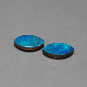 캐럿 천연 멀티컬러 오팔 더블릿 보석, 마퀴즈, 9.9×5.2 mm, 불투명체