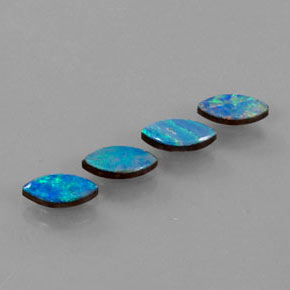 캐럿 천연 멀티컬러 오팔 더블릿 보석, 마퀴즈, 8.1×4.1 mm, 불투명체