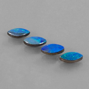 캐럿 천연 멀티컬러 오팔 더블릿 보석, 마퀴즈, 8.2×4.2 mm, 불투명체