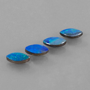 캐럿 천연 멀티컬러 오팔 더블릿 보석, 마퀴즈, 8.2×4.2 mm, 불투명체