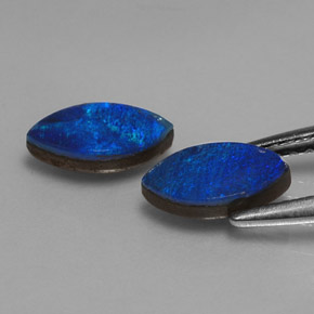 캐럿 천연 멀티컬러 오팔 더블릿 보석, 마퀴즈, 8.1×4.2 mm, 불투명체