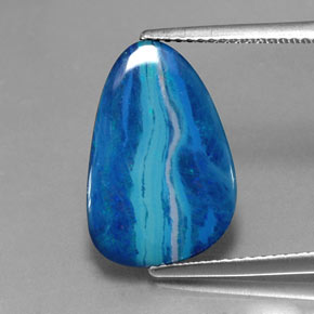 4.62캐럿 천연 멀티컬러 오팔 더블릿, 멋진 모양, 17.4×11.5 mm, 불투명체