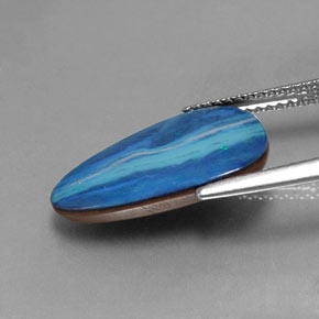 4.62캐럿 천연 멀티컬러 오팔 더블릿, 멋진 모양, 17.4×11.5 mm, 불투명체