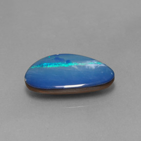 2.97캐럿 천연 멀티컬러 오팔 더블릿, 멋진 모양, 15.8×9.8 mm, 불투명체