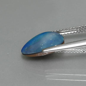 1.62캐럿 천연 멀티컬러 오팔 더블릿, 멋진 모양, 11.6×8.6 mm, 불투명체