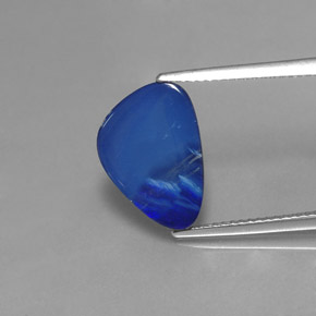 2.88캐럿 천연 멀티컬러 오팔 더블릿, 멋진 모양, 14.3×10.2 mm, 불투명체