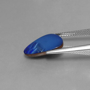 2.88캐럿 천연 멀티컬러 오팔 더블릿, 멋진 모양, 14.3×10.2 mm, 불투명체
