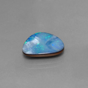 3.71캐럿 천연 멀티컬러 오팔 더블릿, 멋진 모양, 15×12.2 mm, 불투명체