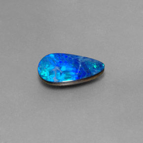 2.68캐럿 천연 멀티컬러 오팔 더블릿, 멋진 모양, 14.9×9.5 mm, 불투명체