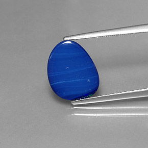 2.38캐럿 천연 멀티컬러 오팔 더블릿, 멋진 모양, 12.8×10.3 mm, 불투명체