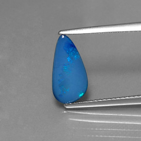1.30캐럿 천연 멀티컬러 오팔 더블릿, 멋진 모양, 13×6.7 mm, 불투명체