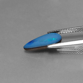 1.30캐럿 천연 멀티컬러 오팔 더블릿, 멋진 모양, 13×6.7 mm, 불투명체