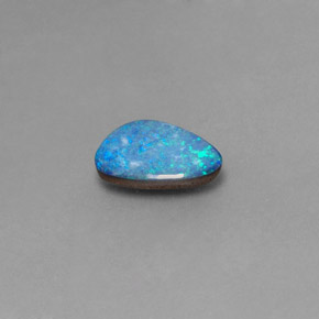 1.29캐럿 천연 멀티컬러 오팔 더블릿, 멋진 모양, 10.9×8 mm, 불투명체