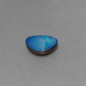 1.28캐럿 천연 멀티컬러 오팔 더블릿, 멋진 모양, 10.4×8.1 mm, 불투명체