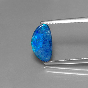 1.20캐럿 천연 멀티컬러 오팔 더블릿, 멋진 모양, 11.6×6.5 mm, 불투명체