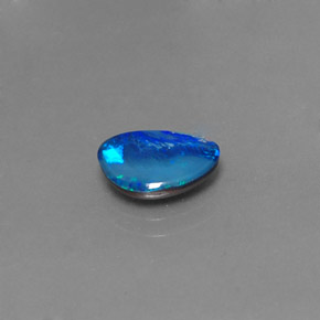 1.33캐럿 천연 멀티컬러 오팔 더블릿, 멋진 모양, 10.6×7.9 mm, 불투명체